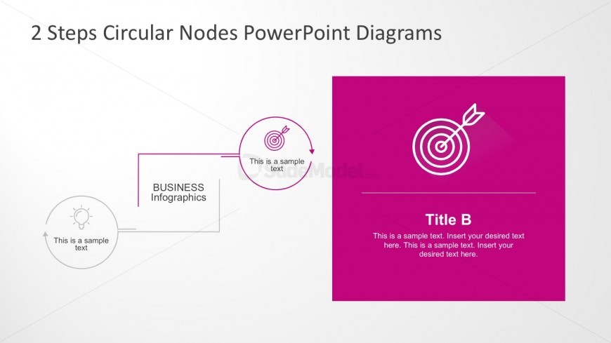 Editable Business Infographics 2 Steps Diagrams