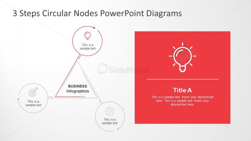 Infographic Lightbulb Icon with Placeholders