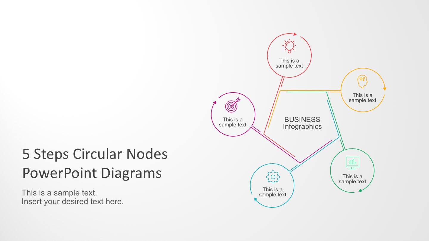 Flat Style Process Diagrams for PowerPoint