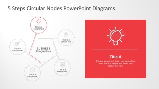 5 Steps Circle Nodes Business Slides