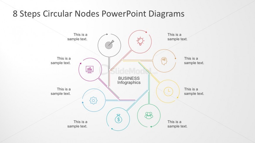 8 Steps PowerPoint Diagrams with Graphic Icons
