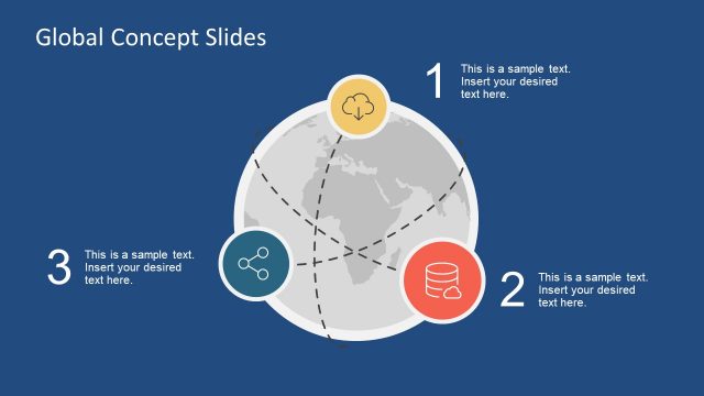 Creative PowerPoint of Global Network Slide