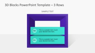 Presentation of 3D Blocks for 2 Items