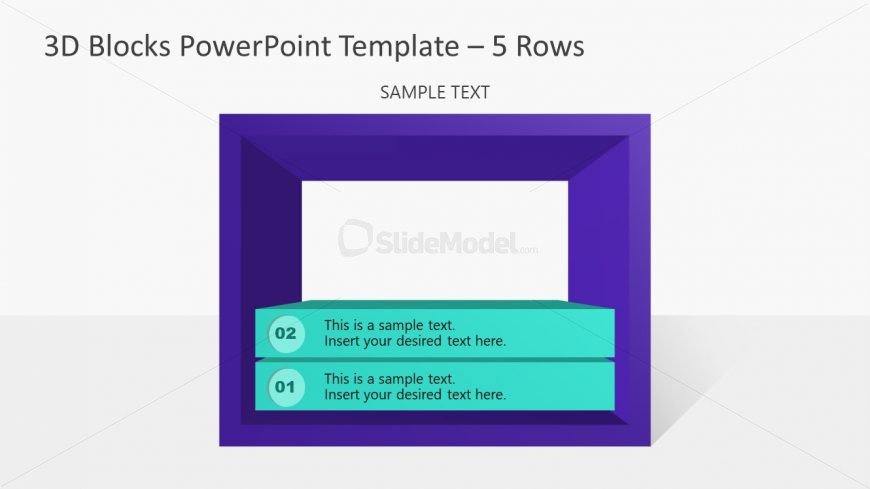 PowerPoint Templates 3D Diagram 2 Block