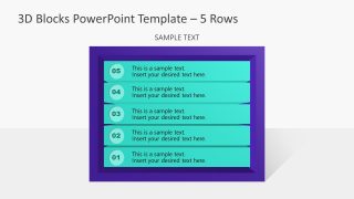 PowerPoint Templates 3D Diagram 5 Block