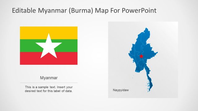 Naypyidaw City and Myanmar Country Map