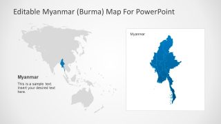 Country Map with Placeholders Myanmar