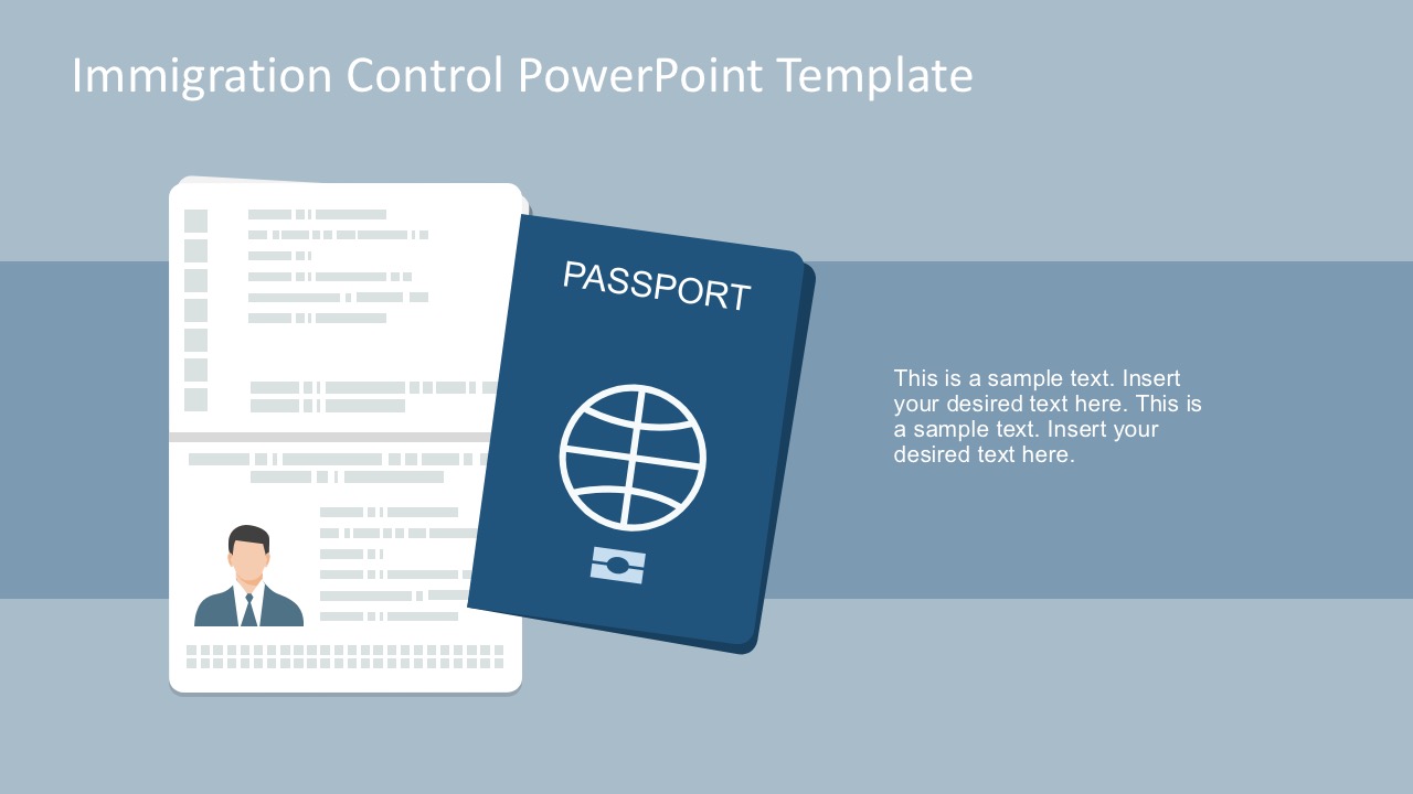 Immigration Control PowerPoint Template SlideModel