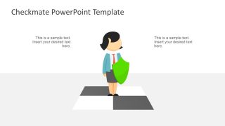 3D Chess Template PowerPoint Slides