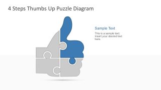 Flat Thumbs Up Puzzle Design PowerPoint Templates