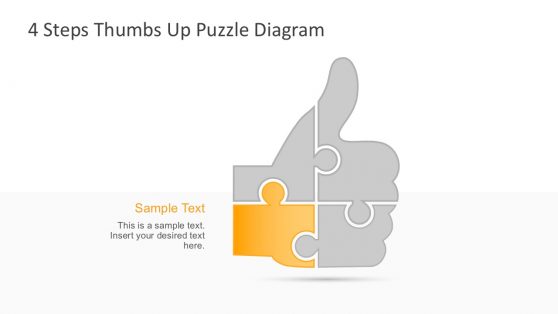 4 Steps Thumbs Up Process Chart Diagram