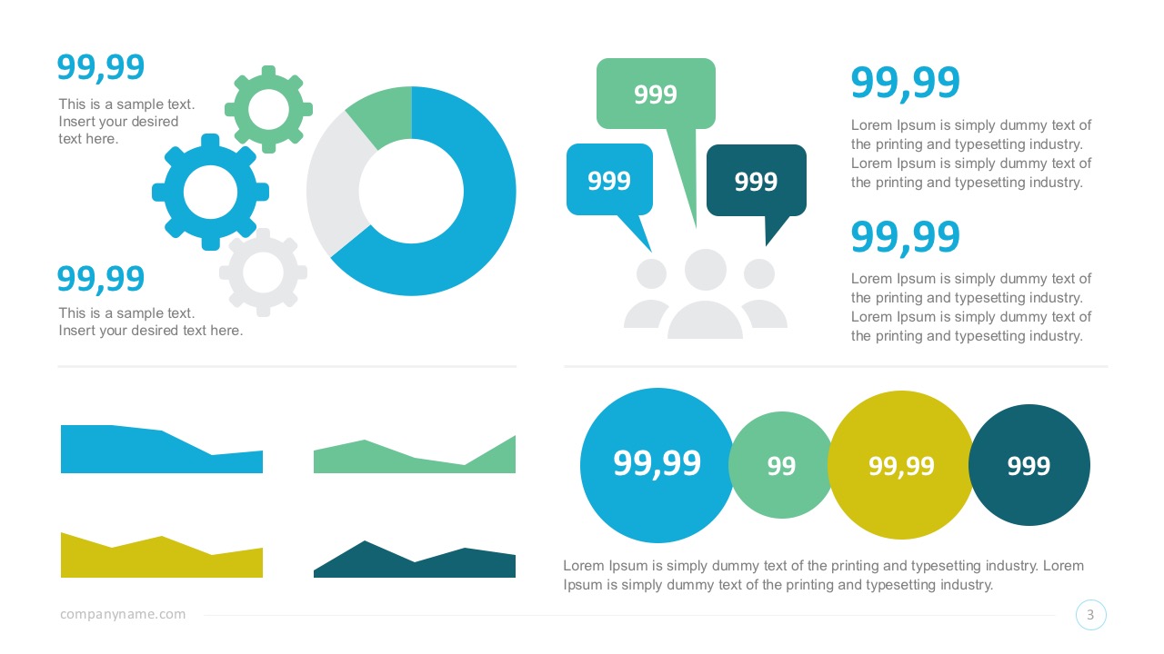 Infographic Dashboard Elements PowerPoint Template SlideModel