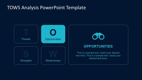 Strategic TOWS Analysis PowerPoint Diagrams