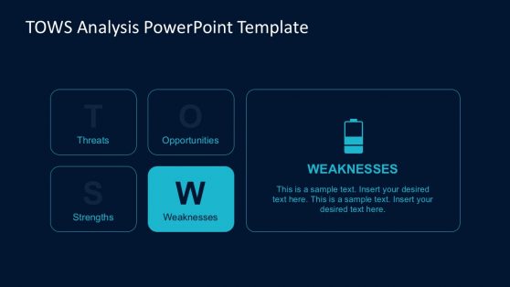 TOWS Analysis Material Design