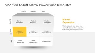 Ansoff Market Product Diversification Template