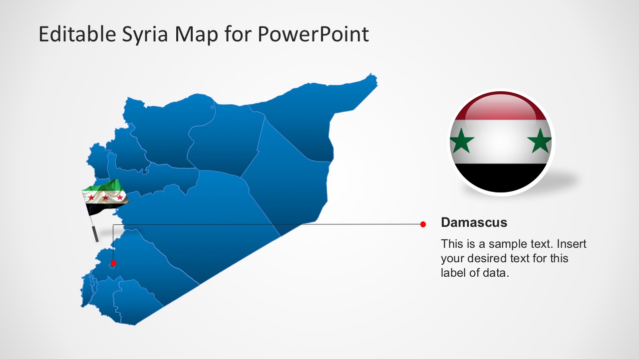 Editable map Syria