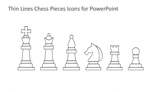 Thin Lines Chess Pieces Icons For PowerPoint Thin Lines Chess Pieces Icons For PowerPoint