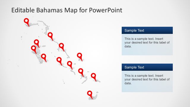 Editable Map Templates of Bahamas Country