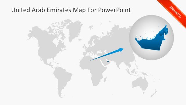 UAE Territory Map For PowerPoint