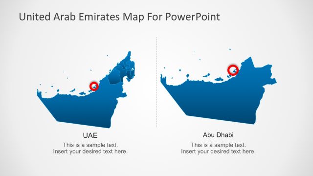 Abu Dhabi UAE Map Template