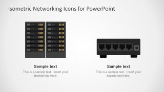 Isometric Networking Icons Vectors