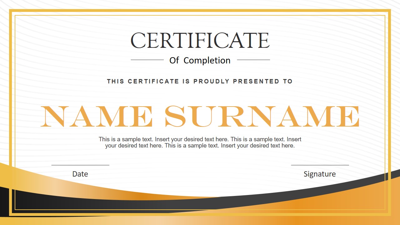 Modern PowerPoint Certificate Template - SlideModel