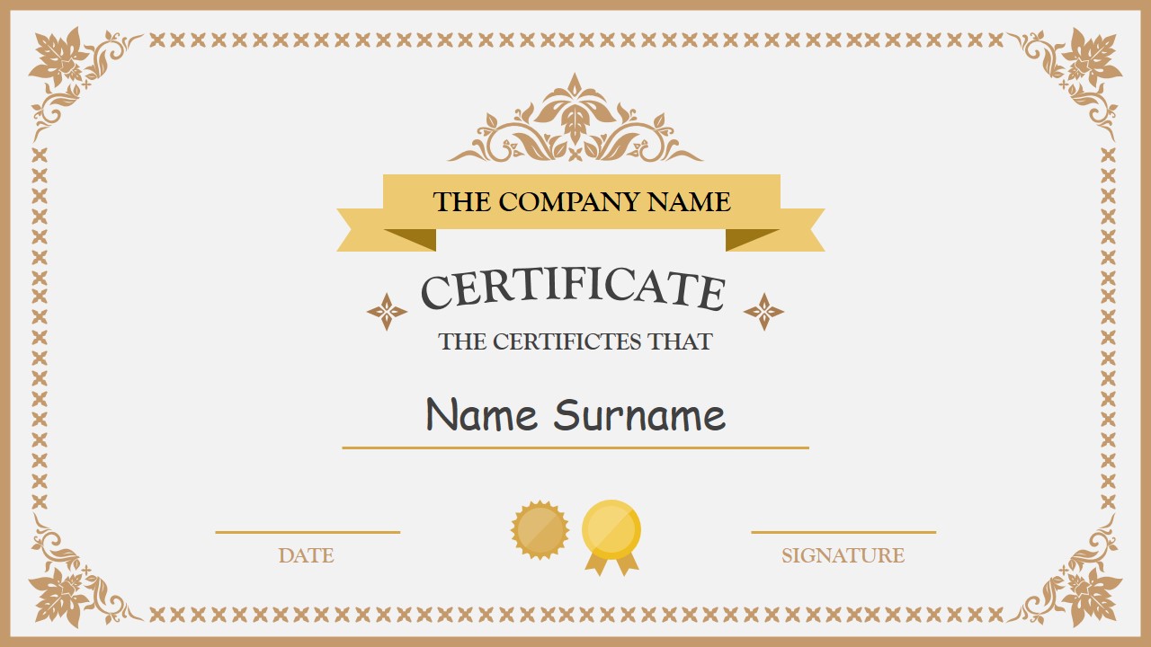 Powerpoint Certificate Templates Free Download Creative Professional Templates