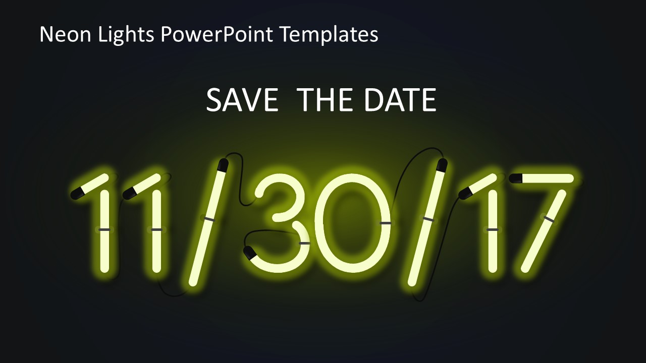 neon light templates for microsoft powerpoint 2016