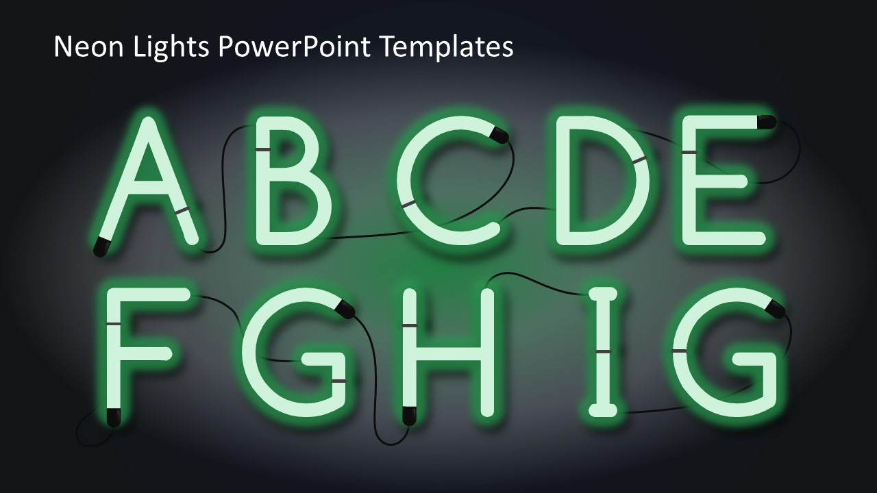 neon light templates for microsoft powerpoint 2016