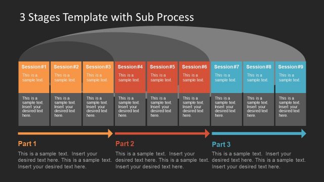 Color Variation PowerPoint 3 Stages