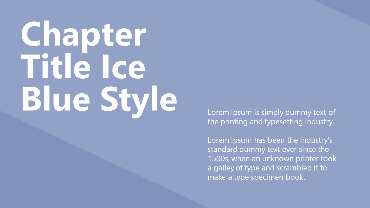 Chapter Slide In Ice Blue PPT SlideModel