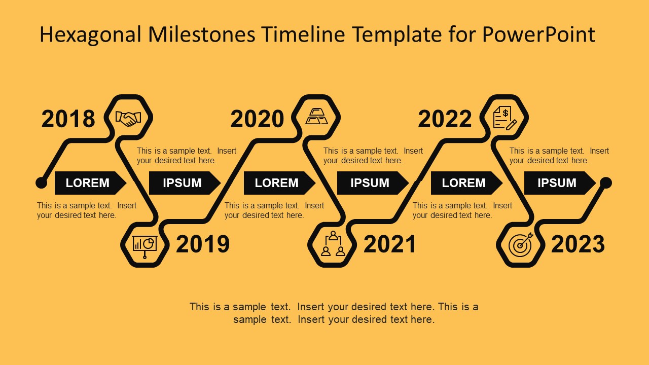 Hexagonal Milestone Infographic Icons