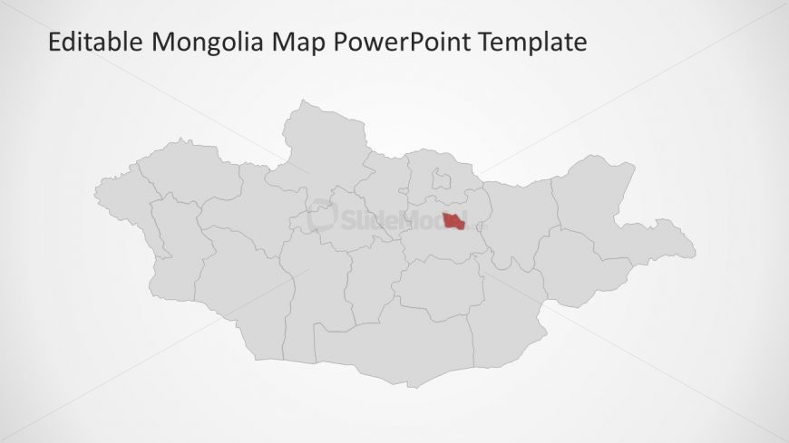 Gray Province Outline with Red Capital City