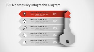 Infographic Icon Slide of Five Steps