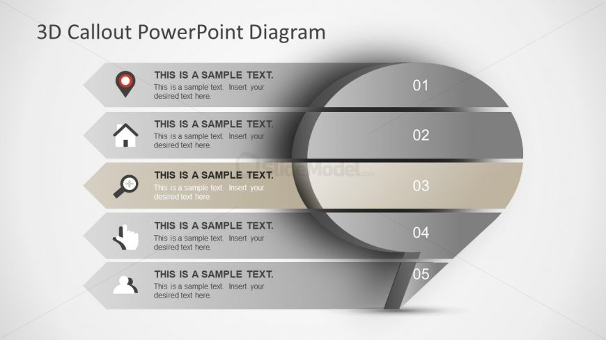 Speech Bubble 3D Shape in PowerPoint