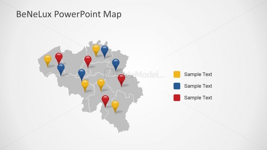 Colors Representing Countries as Pin Pointers