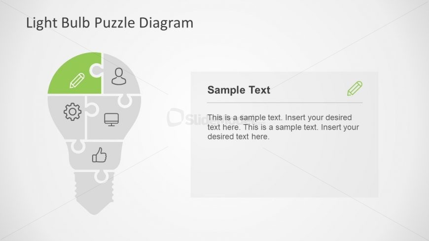 Idea Symbol of Bulb in PowerPoint