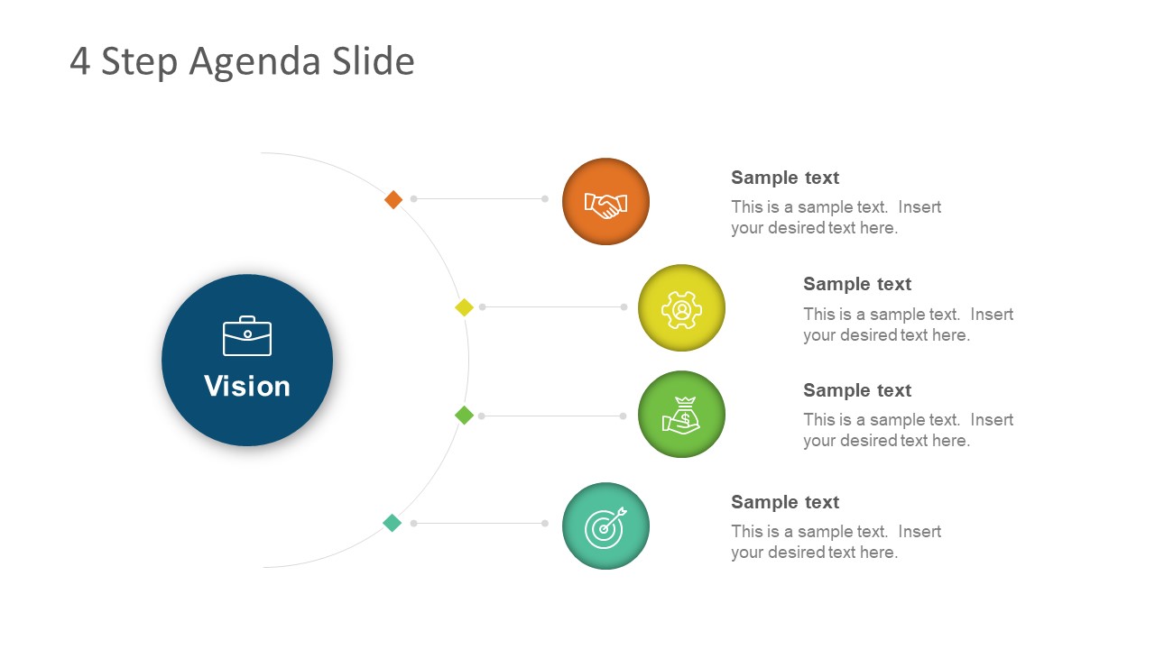 4 Steps Agenda Vision Slide For Powerpoint Slidemodel