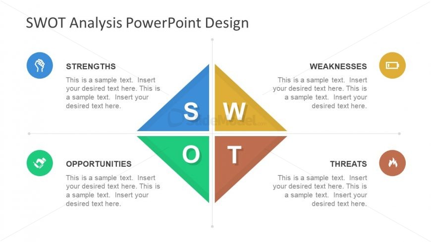 Diamond Shape SWOT Analysis PowerPoint - SlideModel