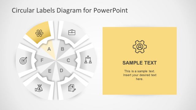 Slide of Six Step Labels Circular Diagram