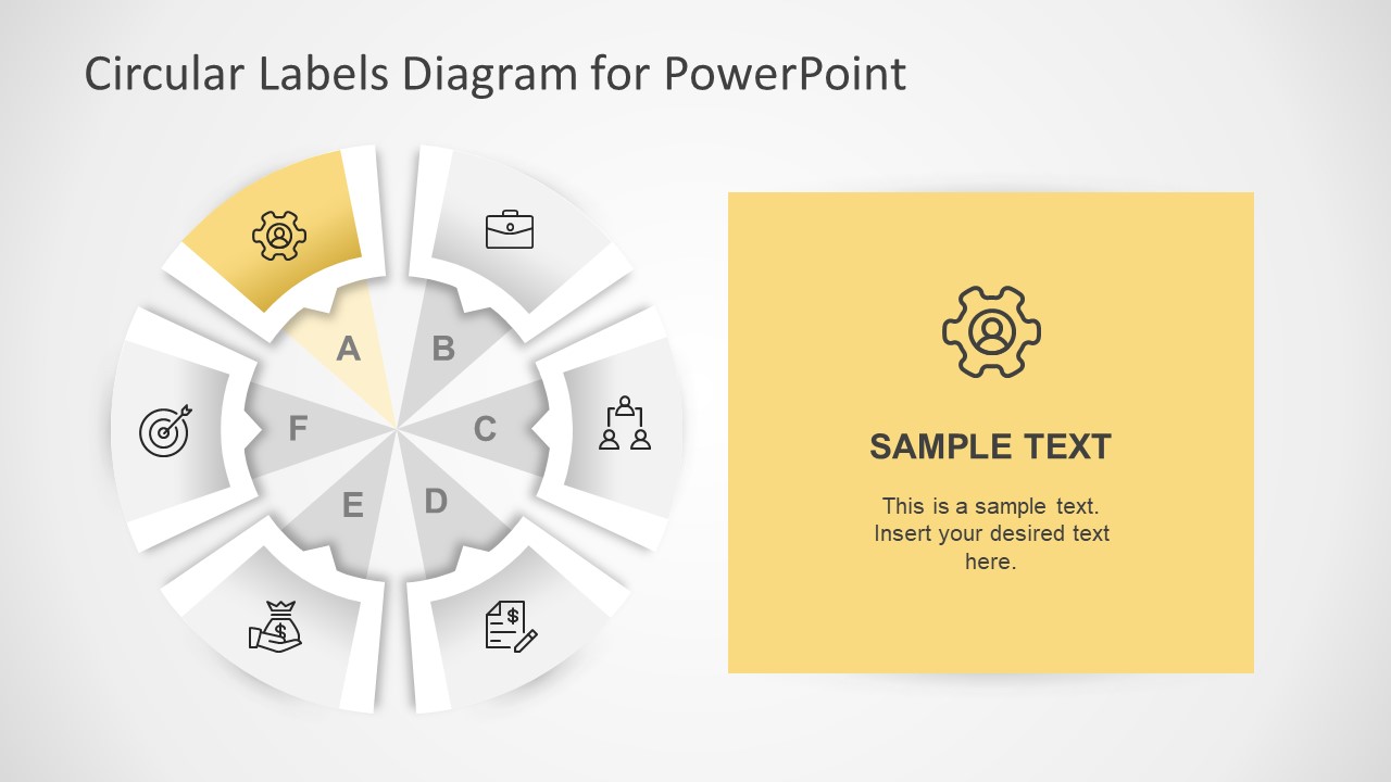 Circular Labels Six Steps PowerPoint Diagram SlideModel
