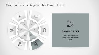 Editable Six Step Circular Diagram PPT