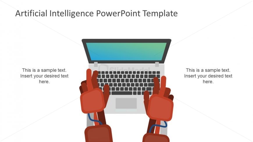 Robot Hand Illustration Slide Template