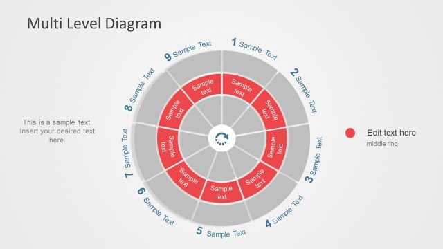 Nine Segment Circular Diagram Slide