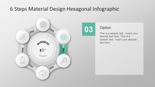 Material Design PowerPoint Template of Hexagonal