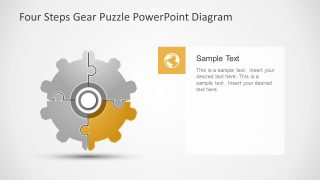 Gear Wheel Four Step Puzzle Slide