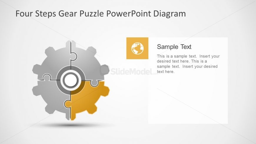 Gear Wheel Four Step Puzzle Slide