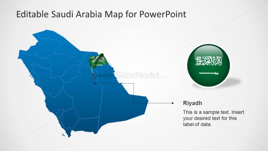 Flag Highlight Capital City Saudi Arabia