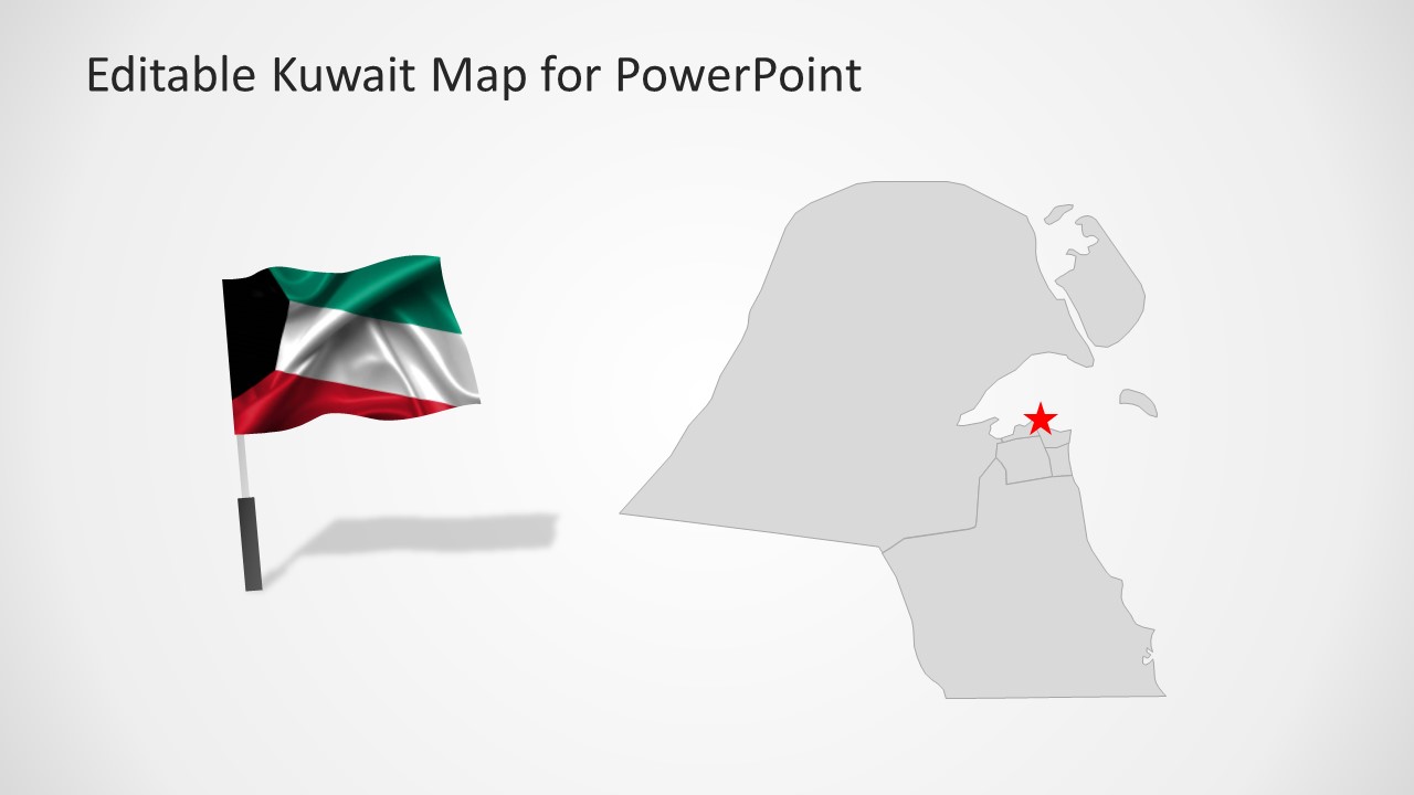 Editable map Kuwait