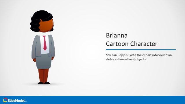Brianna Afro Cartoon Character PowerPoint